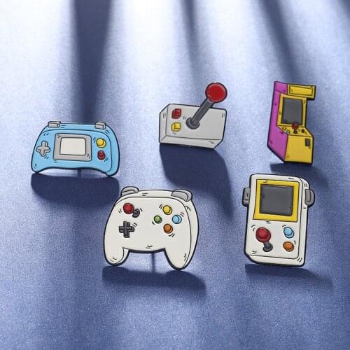 Play Game! Enamel Pins Retro Game Brooches Bag Clothes Lapel Pin Gamepad Videogame Handheld Console Badge Jewelry Gifts for Kids
