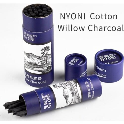 4-5mm Cotton Willow Charcoal 7-9mm Drawing Pencil For School Black Cayon Chinese Painting Wood Carbon Sketch Pencil Art Supplies