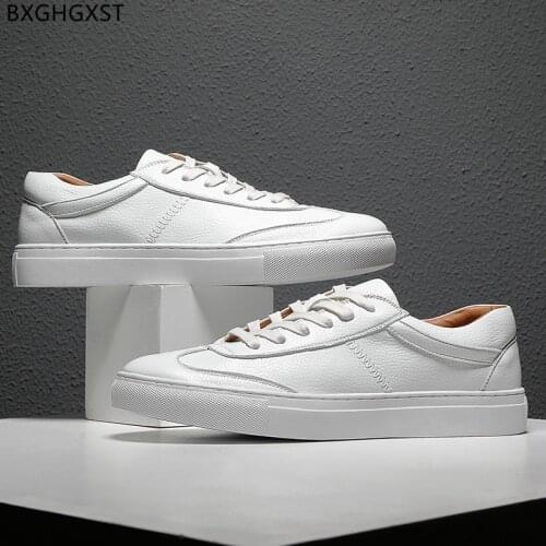 White Leather Casual Shoes for Man 2021 Skateboard Running Shoes Men Sneakers Luxury Brand Sport Shoes Man Chaussure De Homme