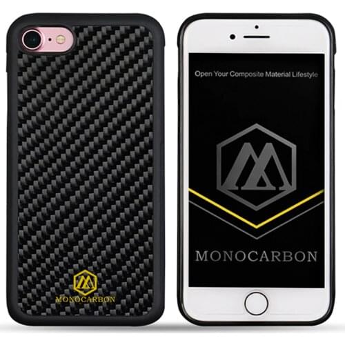 MONOCARBON Non Slip Carbon Fiber Case for iPhone 7 8 7 Plus 8 Plus - Carbon Fibre Case Anti Skid Cover for iPhone 78 7Plus 8Plus