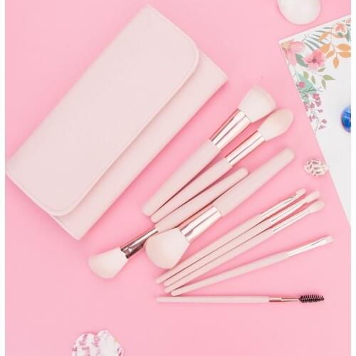 9pcs Pink Unicorn Makeup Brushes Set High Quality Foundation Powder Eyeshadow Concealer Beauty Cosmetic Tool With PU Bag