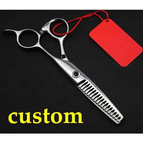 Customize New Upscale professional Japan 440c 5.75 inch 8/14/18 Teeth hair scissors thinning barber hairdressing scissors shears
