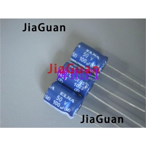 20pcs NEW ELNA RE3 50V100UF 8X11.5MM audio electrolytic capacitor 100uF/50V blue robe 100UF 50V