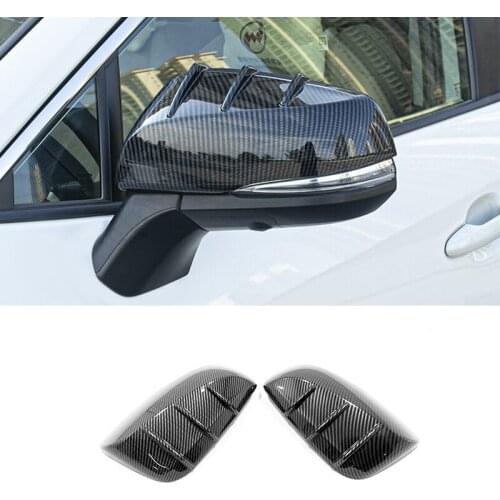 ABS Carbon fiber Trim Styling Accessories 2pcs For Toyota Tacoma 2015 16 17 18 2019 Car Side Door Rearview Turning Mirror Cover