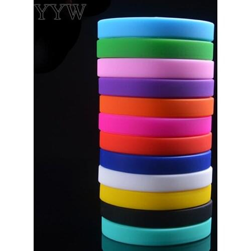 Wholesale Silicone Rubber Wristband Cuff Bracelet Sports Casual Bangle for Women Men Wrist Band Jewelry Bracelets Friends Gifts