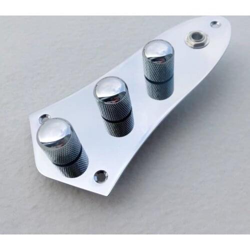 Aluminum Alloy Engraving Harness Control Panel For Jazz Bass Jb Guitar Switch Control Panel For Jazz Bass Guitars Chrome