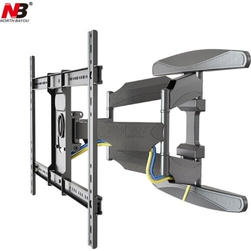 NB P6 40"-70" Flat Panel LED LCD TV Wall Mount Full Motion 6 Swing Arms Monitor Holder Frame