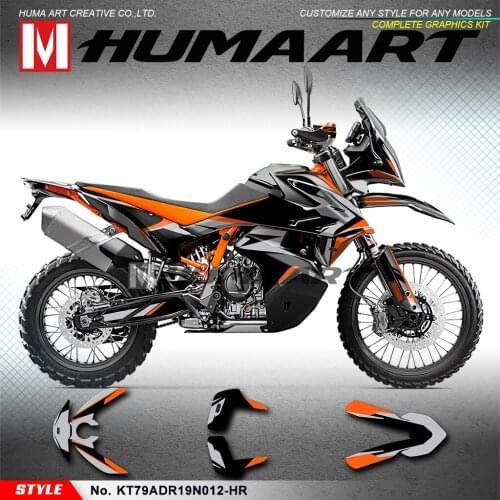 Humaart Custom Graphics Waterproof Sticker Kit for 790 ADV R Adventure 2019 2020, Style No.KT79ADR19N012-HR
