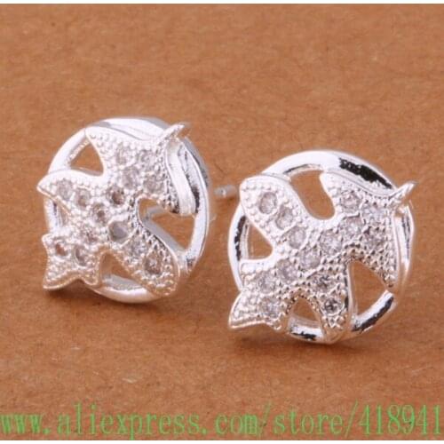 Wholesale Silver Plated earrings , Silver Plated fashion jewelry , /cblakssa dstamkaa E375