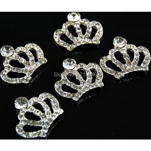 Girl Tiara button wedding Crystal Tiara Crown Princess Girls hair dress shoes accessories 50pcs/lot