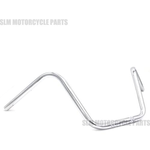 Universal 7/8" 22mm Motorcycle Black/Chrome Tracker Handlebars Drag Bar For Honda Yamaha Suzuki Custom
