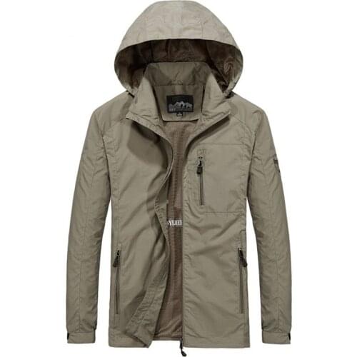 Mens Windbreaker Jackets Waterproof Military Hooded Water Proof Wind Breaker Casual Coat Male Clothing 2021 Autumn Jackets Men