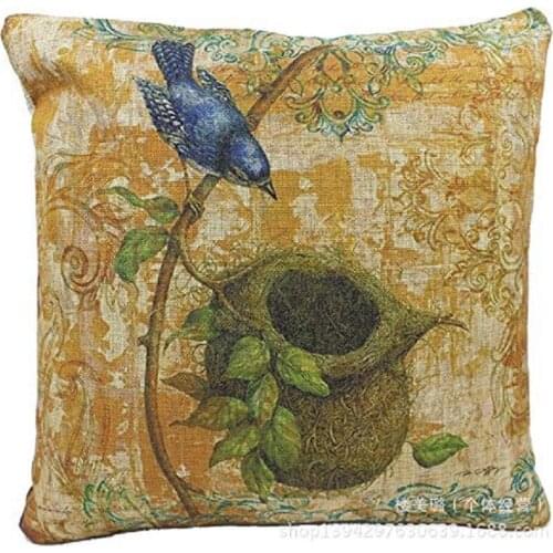 Upscale American country pillow cover Decorative pillowcase 45x45cm Cotton and linen fronhas