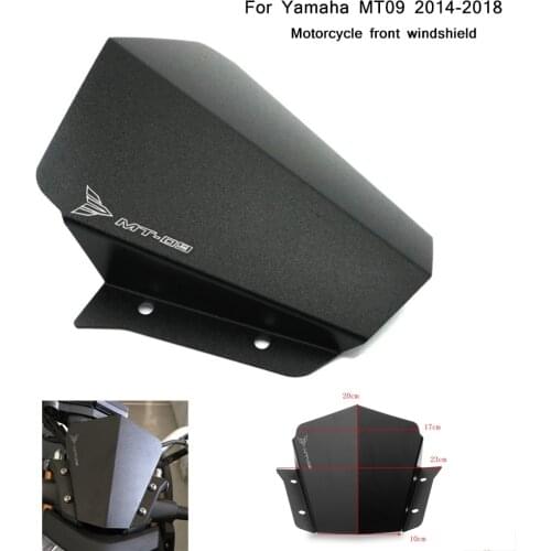Motorcycle Front Windshield Aluminum alloy Protection Cover Modified Silp on for yamaha MT-09 2014 2015 2016 2017 2018