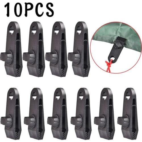 10pcs Tarp Clips Clamp Awning Set Car Boat Cover Tent Tie Down Urgent Snap Tent accessories Camping tent travel