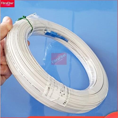 10m 20m 30m 50m SC UPC- SC UPC Armored Outdoor Drop Cable SM FTTH SC UPC Drop Patch Cable Singlemode Fiber Optic Jumper Cable