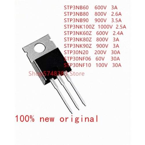 10PCS/LOT STP3NB60 STP3NB80 STP3NB90 STP3NK100Z STP3NK60Z STP3NK80Z STP3NK90Z STP30N20 STP30NF06 STP30NF10 TO-220