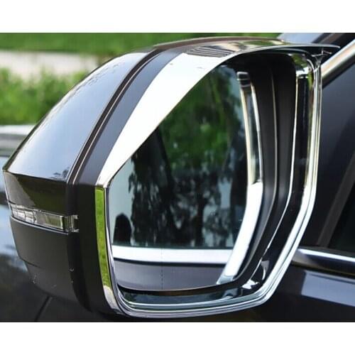 For Atlas Teramont 2017 2018 ABS Chrome Car rearview mirror block rain eyebrow Cover Trim car styling accessories 2pcs