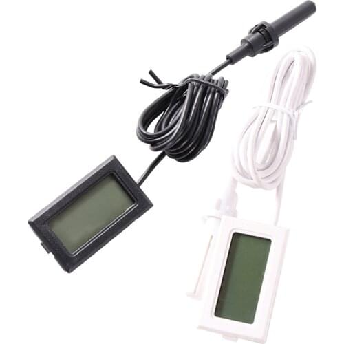 2Pcs TP200 LCD Digital Thermo-Hygrometer Temperature Humidity Meter Tester Sensor Hygrometer Temp Gauge Monitor,Black