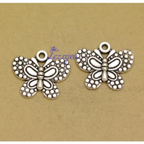 20pcs/lot--24x21mm, Antique silver plated butterfly charms,DIY supplies,Jewelry accessories