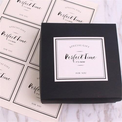 300PCS(50 Sheets) "Perfect Time" Paper Sealing Label For Handmade Products Self-adhesive Cake Packaging Sticker Wholesale X2