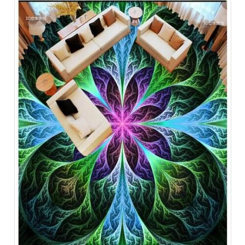 3d floor painting wallpaper Painted Colorful 3D floor painting pvc self-adhesive wallpaper 3d flooring