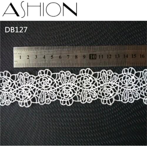 4 yards 47MM white Embroidered net Lace Fabric DIY skirt hem Dance costumes Garment Accessories lace trim Sewing Craft LP-DB127
