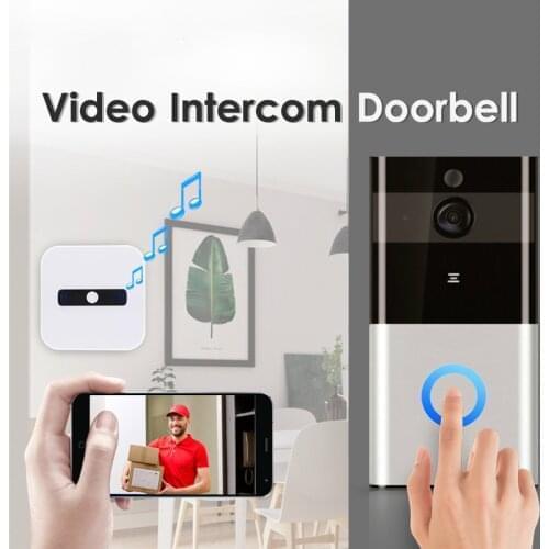 720P WIFI Visual Doorbell Wireless Intercom Doorbell PIR Motion Detection Night View SD card Video Smart Doorbell Ring