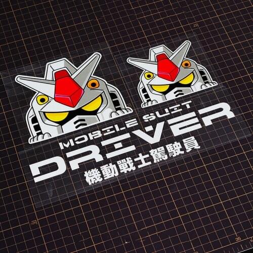 Anime Cartoon Motorbike Helmet Automobile Tail Window Scratches Cover Stickers Car Styling Decals for Mobile Suite Drive