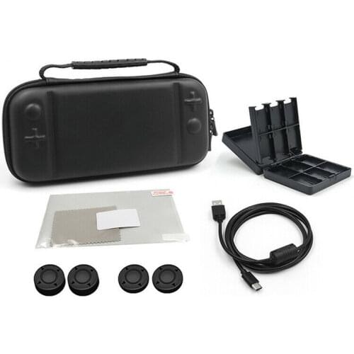 10 in 1 Nintento Switch Lite Carry Case Bag + Clear Screen Protector Film Kit