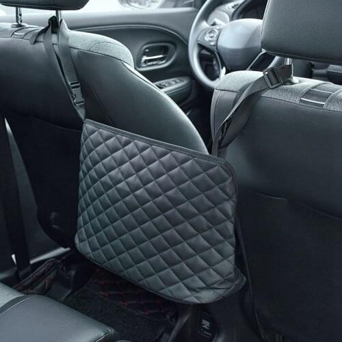Auto Armrest Box Storage Black PU Leather Front Seat Organizer Bag Handbag Tissue Holder Stowing Tidying Central Pouch