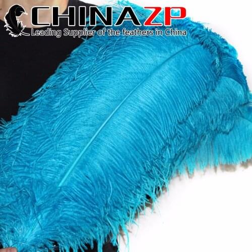 CHINAZP Factory 50pcs/lot 70~75cm(28~30inch) Top Quality Dyed Turquoise Natural Ostrich Feathers Carnival Decorations