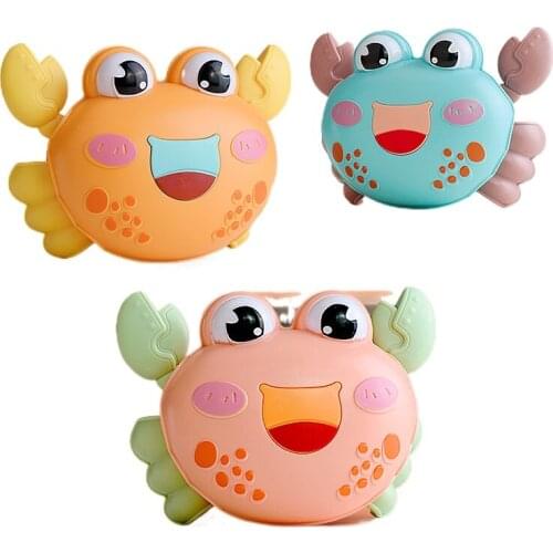 Children press animals crab crawling toy car baby bath pool toys Wind Up cute toys bathroom play water baby shower toys