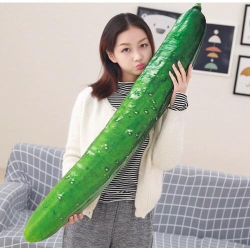 1pc 70/110cm Huge Funny Simulation Cucumber Plush Toy Stuffed Cute Fruits Pillow Funny Kids Children Christmas Gift Doll
