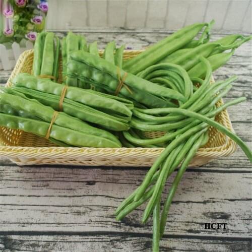 Fake artificial vegetables dining room hall hotel restaurant store shop decoration carob lentils long string green bean peas