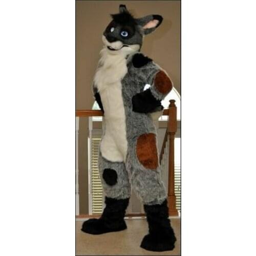 Grey Husky Mascot Costume Suit Cosplay Animal Party Game Fancy Dress Outfit Advertising Promotion Carnival Halloween Fursuit New