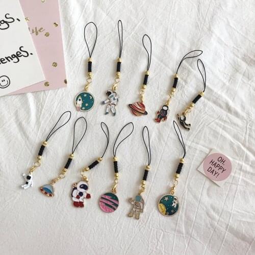 Cute Astronaut Smart Phone Strap Lanyards for IPhone/Samsung/Xiaomi/Huawei Mobile Phone Strap Key Hang Rope Phone Charm Decor