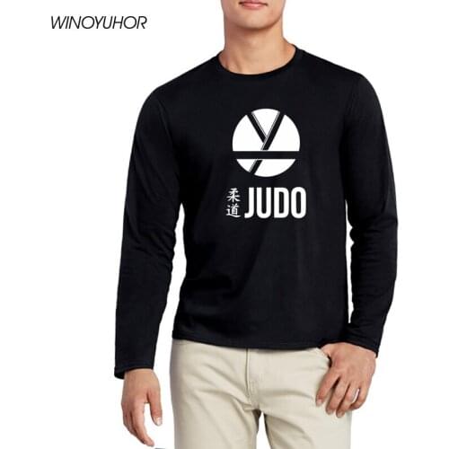 Judo T-shirt Men Spring Casual long Sleeve T-shirt Cotton Boy Print tshirt Brand Clothing Bodybulding Tops Tees