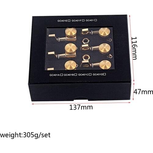 A Set 6 Pcs Gold Locked String Tuning Pegs key Tuners Machine Heads For Acoustic Electric Guitar Lock Schaller Style