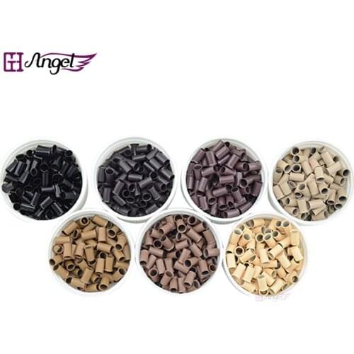 Wholesale 20000pcs 3.4*3.0*6.0mm Micro Copper Rings/Links/Beads For Loop Hair Extensions/tools/accessory 7 colors Optional