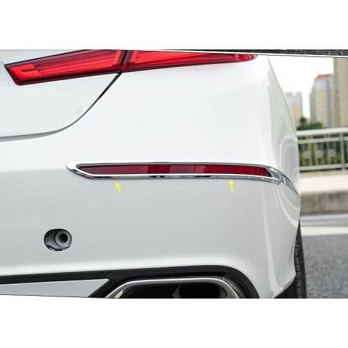 Fit For Honda Accord Sedan 2018-2019 ABS Chrome Tail Rear Fog Light Lamp Cover Trim 2pcs