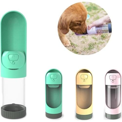 Portable Pet Dog Water Bottle Travel Outdoor Feeder Drinking Bowl Puppy Cat Water Dispenser Activated Carbon Filter Bowl Cup