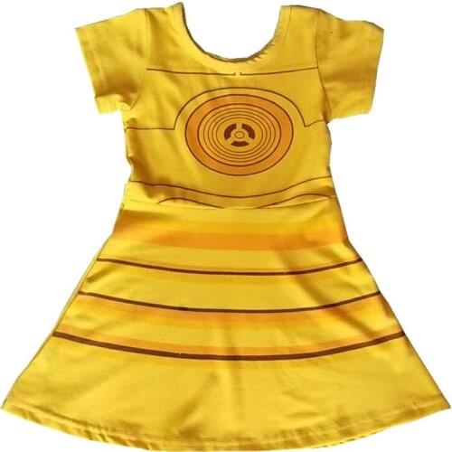 Christmas Halloween Toddler Princess Dress Girls Yellow Cosplay Dress Dresses Party Holiday
