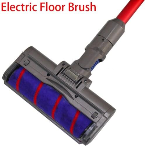 Fluffy Electric Floor Brush For Dyson V7 V8 V10 V11 Vacuum Cleaner Parts Floor Brush Head Soft Velvet Dusting Nozzle Floor Rolle