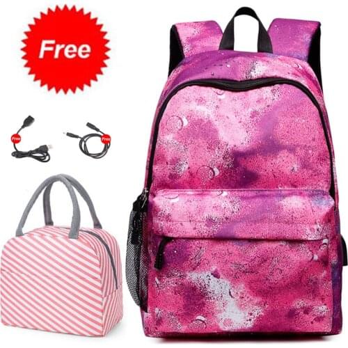 2020 New Star Water Resistant Backpack Women Teenagers Bookbag for School College Student Laptop Travel with USB Charging Port