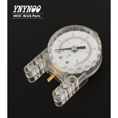 1Piece High-Tech Pneumatics Pressure Gauge - Manometer Compatible with 64065 MOC Building Block Bricks Parts Toys fit for 9641