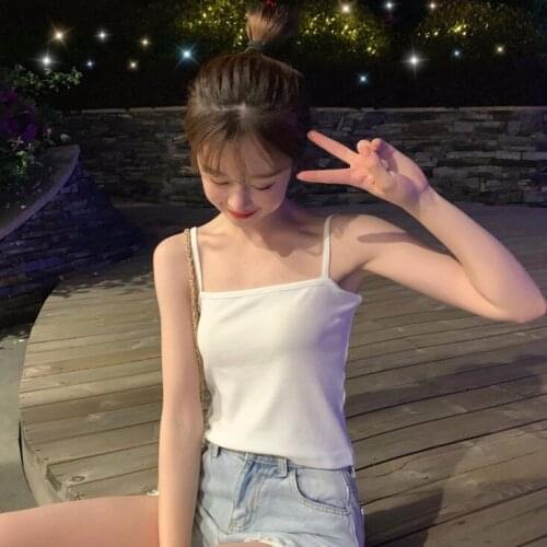 Women Tanks Tops White Slip Top Female Black Breathable Summer Camis Crop Top For Women