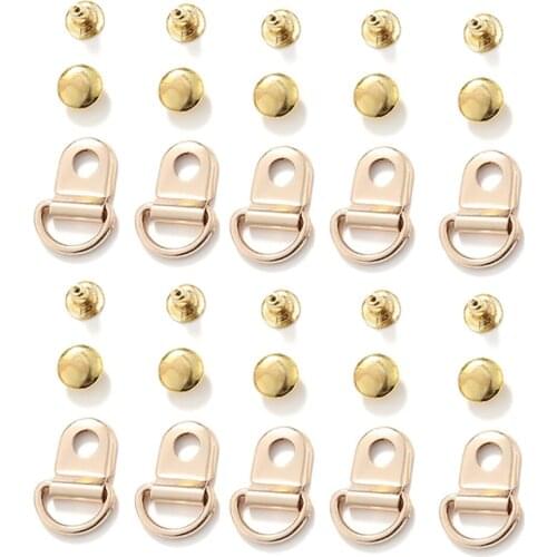 10sets D Ring Buckles Repair Bags Practical Repair Buckles Diy Craft Bag Metal Decorative Hiking Climbing Bag Parts Accessories