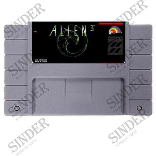 Alien 3 English Version 16 bit Big Gray Game Card For NTSC Game Player