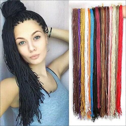 20 Color 28 Inch Afro 3s Zizi Box Braids Crochet Hair 613 Blue Pure Synthetic Braiding Hair Extensions For Black Women